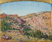 Thomas Seddon Jerusalem and the Valley of Jehoshaphat from the Hill of Evil Counsel oil painting artist